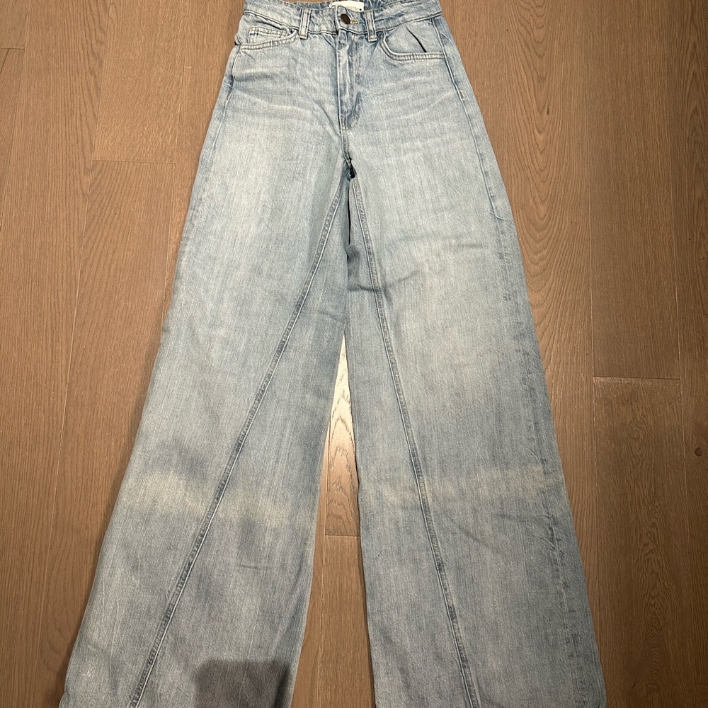 Zara Light Blue Flare Jeans